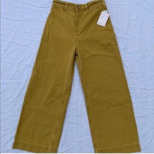 NWT Free People Mustard Crop Patty Pant
